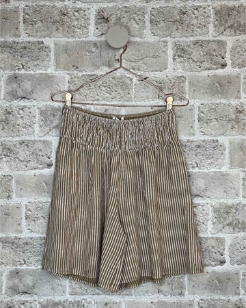 Cabana Living Farao B 3582 ST Latte Stripe Hørshorts 〖 PRE-ORDRE〗KOMMER MARTS / APRIL